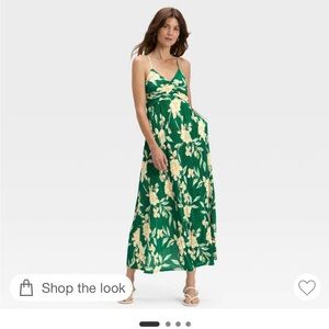 a new day Green and Cream Floral Maxi Dress